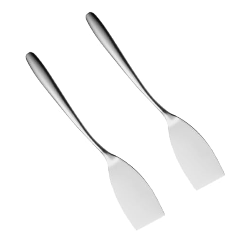 Amosfun 2 Stück Edelstahl Spachtel Flach Steak Braten Pfannenwender Vielseitig Kochen Langlebig Hitzebeständig Küchenwerkzeug Amosfun 2 Stück Edelstahl Spachtel Flach Steak Braten Pfannenwender Vielseitig Kochen Langlebig Hitzebeständig Küchenwerkzeug von Amosfun