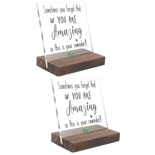 Amosfun 2 Stück Inspirierendes Schreibtischschild für Frauen Motivationsschild Ständer Büro Dekoration für Positive Botschaften für Schreibtisch Regal und Nachttisch Amosfun 2 Stück Inspirierendes Schreibtischschild für Frauen Motivationsschild Ständer Büro Dekoration für Positive Botschaften für Schreibtisch Regal und Nachttisch von Amosfun