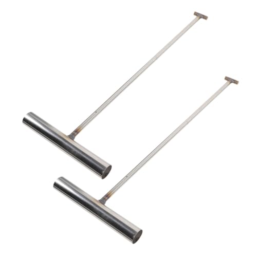 Amosfun 2 Stück Manhole Cover Lifter aus Stahl Robustes T Förmiges Hubwerkzeug mit Ergonomischem Griff Vielseitig Einsetzbar für Kanalschächte Rolltore und Abdeckungen Hohe Tragkraft von Amosfun