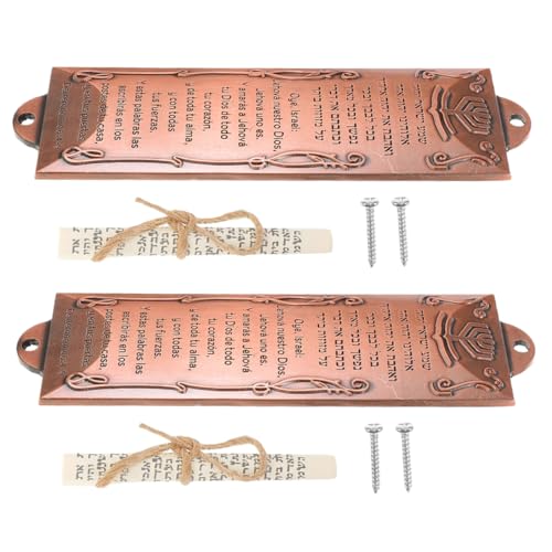 Amosfun 2 Stück Mesusa Mit Schriftrolle: Religiöse Mesusa Aus Legierung Für Die Haustür – Jüdischer Religiöser Segen Für Die Segnung Eines Jüdischen Und Feiertagsfeiern Amosfun 2 Stück Mesusa Mit Schriftrolle: Religiöse Mesusa Aus Legierung Für Die Haustür – Jüdischer Religiöser Segen Für Die Segnung Eines Jüdischen Und Feiertagsfeiern von Amosfun