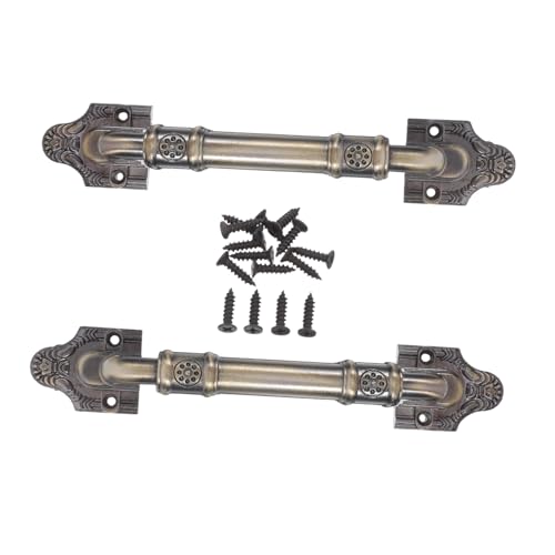 Amosfun 2 Stück Metallgriff für Schiebetüren mit Einzigartigem Vintage Muster Dekorative Knäufe für Holztüren für Bauernhaus Amosfun 2 Stück Metallgriff für Schiebetüren mit Einzigartigem Vintage Muster Dekorative Knäufe für Holztüren für Bauernhaus von Amosfun