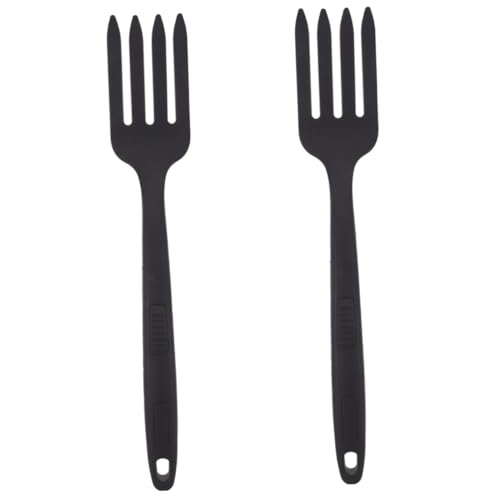 Amosfun 2 Stück Silikon Kochgabel Groß Hitzebeständig Multifunktional Rutschfest Küchenhelfer Pasta Serviergabel Schwarz für Schonendes Spaghetti Kochen und Servieren Amosfun 2 Stück Silikon Kochgabel Groß Hitzebeständig Multifunktional Rutschfest Küchenhelfer Pasta Serviergabel Schwarz für Schonendes Spaghetti Kochen und Servieren von Amosfun