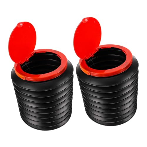 Amosfun 2 Stück Teiliges Faltbarer Outdoor Müllbehälter mit Deckel Langlebiger Kunststoff Abfalleimer Vielseitiger Camping und Garten Abfall Organizer Platzsparend und Leicht für Auto und von Amosfun