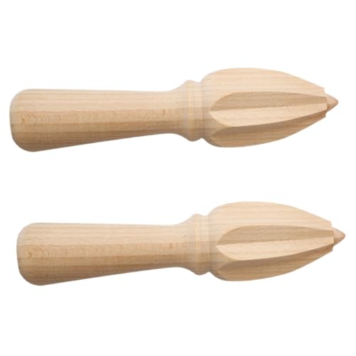 Amosfun 2 Stück Teiliges Manuelles Zitronenpresserset aus Nachhaltigem Buchenholz Effiziente Handpresse für Zitrusfrüchte Schnelles Entsaften Leicht zu Reinigen Robustes Küchenwerkzeug von Amosfun