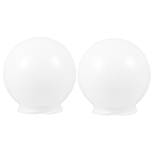 Amosfun 2 Stück Teiliges Milchweißes Kugel Lampenschirm aus Hochwertigem Material Moderaner Outdoor Lampenschutz für Gartenlaternen Dekorativ Witterungsbeständig Ersatz für Kaputte von Amosfun