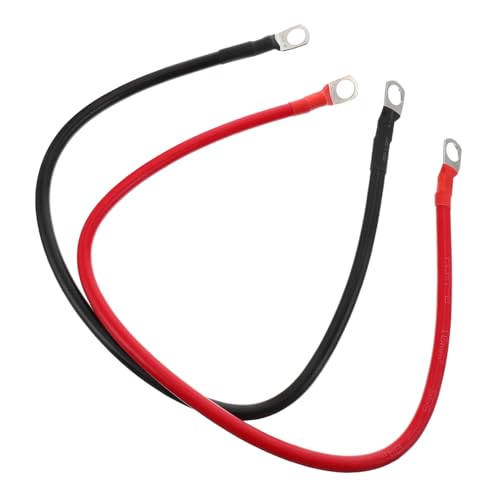 Amosfun 2 Stück Teiliges Mm² Kupfer Batteriekabel mit Ringösen Säurebeständig Hitzeisoliert für Auto Boot Wohnmobil Geeignet Inverter Kabel und Erdungskabel von Amosfun