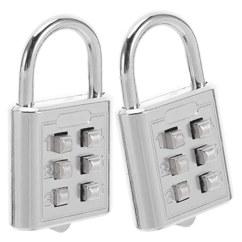 Amosfun 2 Stück Tor Vorhängeschloss Rucksackschloss Passwort Vorhängeschloss Numerisches Code Schloss Kleines Code Reiseschloss Zaunschloss von Amosfun