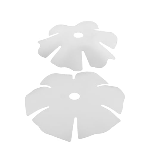 Amosfun 2 Stück Weiße Blüten Lampenschirme Moderner Nordic Stil Plastik Blütenblatt Deckenleuchten Abdeckung Kreative Pendelleuchte für Schlafzimmer und Esszimmer von Amosfun