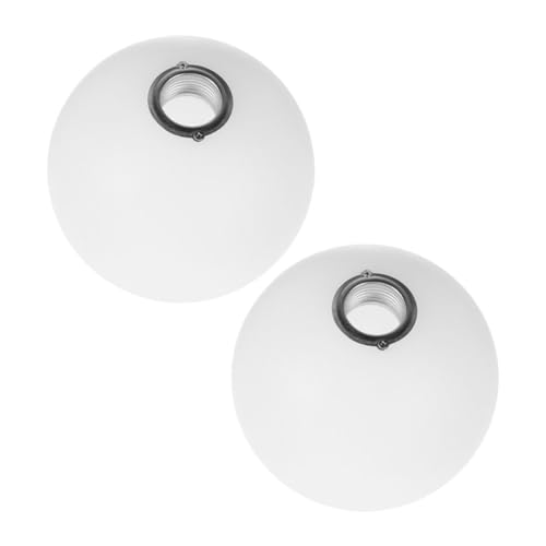 Amosfun 2 Stück Weißer Kugel Lampenschirm Ersatzlampenschirm für Pendelleuchten Wandleuchten Opal Sphere Schirm für Warmes Licht Wohnräumen von Amosfun