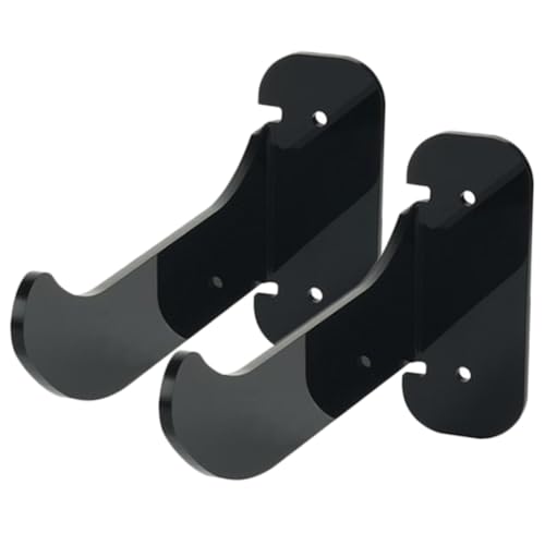 Amosfun 2 Stück Yogamatten Wandhalterung Schwarz Robustes Yoga Mat Regal zur Platzsparenden Aufbewahrung Einfach zu Montierender Fitness Zubehörhalter für Yogamatten und Handtücher von Amosfun