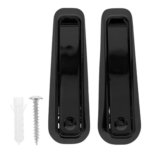 Amosfun 2 Stück unsichtbarer Haken klappbarer Wandhaken Hängende Haken Badezimmer Huthänge Badezimmerhaken Aluminiumlegierung Schwarz von Amosfun