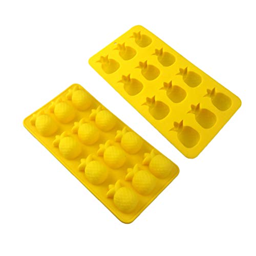 Amosfun 2 stücke Silikon Ananas Kuchenform Seife Backform Fondant Mousse Pudding Gelee Schokoladenform Tablett von Amosfun