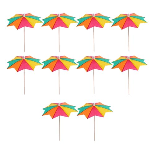 Amosfun 20pcs Einweg Dessert Picks Dekorative Regenschirm Form für Partys Veranstaltungen von Amosfun