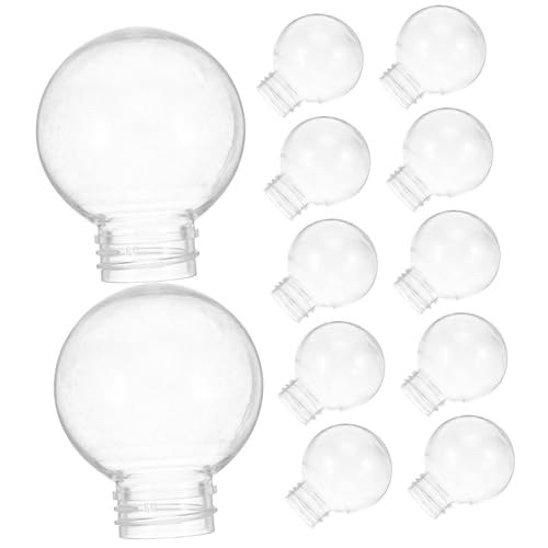 Amosfun 20 Stück Kugelförmiger Lampenschirm Glühbirnenabdeckung Lichtschutz im Freien Außenbeleuchtung klarer Lampenschirm hängende Lichtabdeckung Glühbirnenwache das Haustier Transparent von Amosfun
