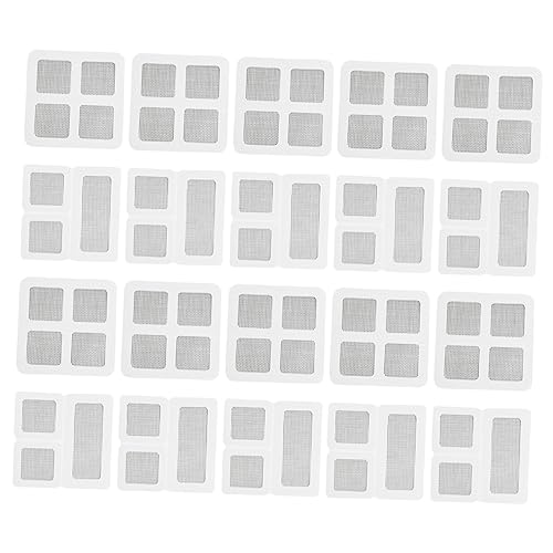 Amosfun 20 Stück Teiliges Fliegengitter Reparaturset mit Selbstklebenden Fiberglas Patches Stark Haftend Luftdurchlässig für Fenster Türen Zelte und Wohnmobile Langlebig und Einfach von Amosfun