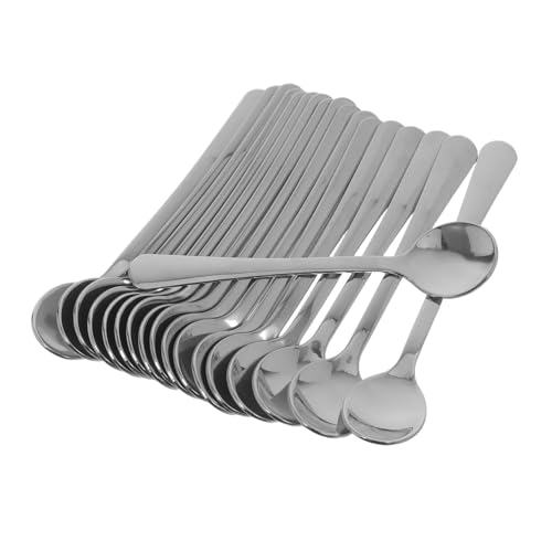 Amosfun 20 Stück Teiliges Mini Edelstahl Espressolöffel Kleine Teelöffel Löffel Für Kaffee Tee Zucker Dessert Eis Hygienisch Platzsparend Vielseitig Für Zuhause und Unterwegs von Amosfun