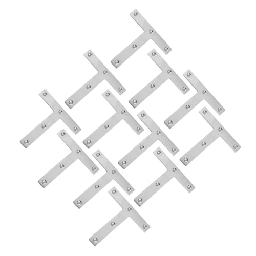Amosfun 20 Stück Teiliges T förmiges Flachwinkel verbinderset aus Edelstahl Robuste Reparaturplatten für Möbel Einfache Montage zur Verstärkung von Tischen Stühlen Schränken und Türen Amosfun 20 Stück Teiliges T förmiges Flachwinkel verbinderset aus Edelstahl Robuste Reparaturplatten für Möbel Einfache Montage zur Verstärkung von Tischen Stühlen Schränken und Türen von Amosfun
