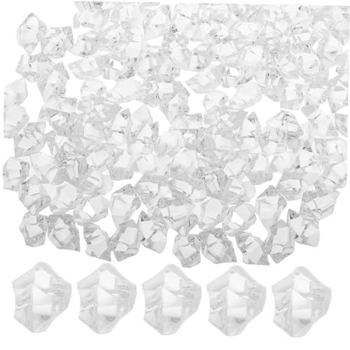 Amosfun 200 Pcs Simulierte Eiswürfel Für Vase -füllstoff Und Fischtankdekoration Realistische Falsche Kunststoff -eiswürfel Hoher Realismus Plastik Eisfelsen von Amosfun