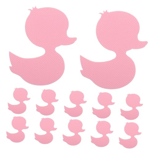 Amosfun 24 Stück Teiliges Badewannen Sticker rutschfeste Selbstklebende Anti-rutsch Aufkleber in Gelber Entenform und Flexibel für Sichere Dusche und Badewanne von Amosfun
