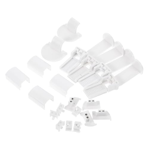 Amosfun 24 Stück Teiliges Gardinenhalter Faltbare Plissee Halterungen für Innen Einfache Montage Schnelles Befestigen von Plissees ohne Bohren Kompatibel mit Fensterrollos und Jalousien von Amosfun