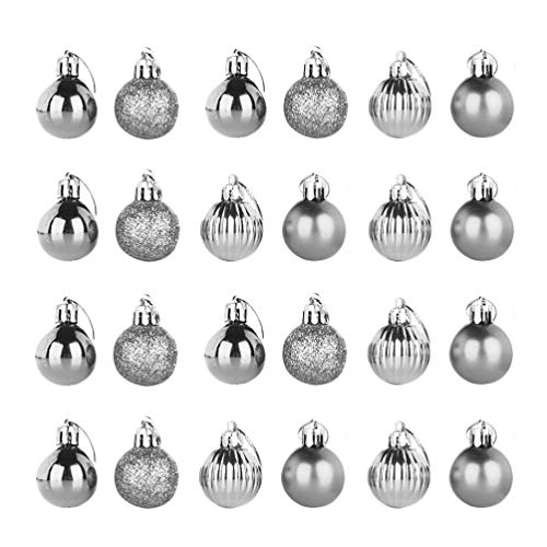 stücke 4 cm Weihnachtskugel Ornamente Kunststoff bruchsicher weihnachtsbaumkugeln Urlaub Party Dekoration (Splitter) von Amosfun