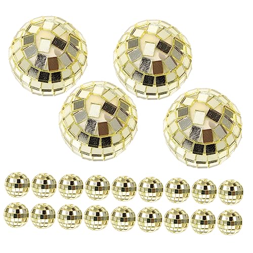 Amosfun -teiliges Weihnachtskugel-Ornament-Set mit Spiegel-diskokugeln Mini- Aus Glas Zum Aufhängen für Den Weihnachtsbaum Weihnachtsdekoration Disco-Ornament-Set von Amosfun
