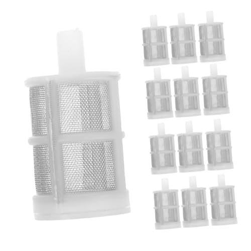 Amosfun 25 Stück Filter Gartenausrüstungsieb Fischtankspray Pumpe -Ausrüstungssieb Fischtankpumpesieb Gartenschlauchsieb Gartenwasserpumpe Industrieausrüstungsieb Kunststoffschale Weiß von Amosfun