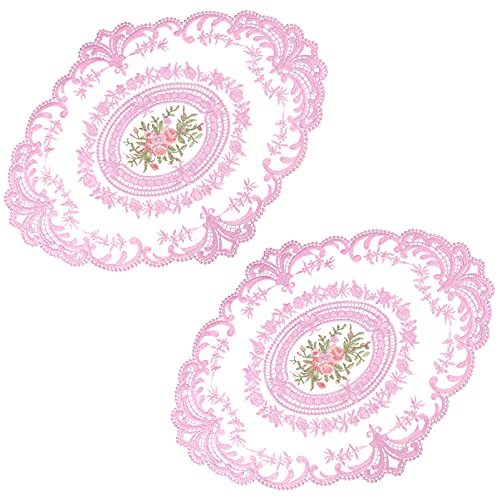 Amosfun 2Pcs Spitze Deckchen Milch Seide Bestickt Tisch Tischsets Hitzebeständig Tisch Matten Tischsets Tabelle Topper für Hochzeit Geburtstag Abendessen Party Decor 30Cm * 43Cm Lavendel Amosfun 2Pcs Spitze Deckchen Milch Seide Bestickt Tisch Tischsets Hitzebeständig Tisch Matten Tischsets Tabelle Topper für Hochzeit Geburtstag Abendessen Party Decor 30Cm * 43Cm Lavendel von Amosfun