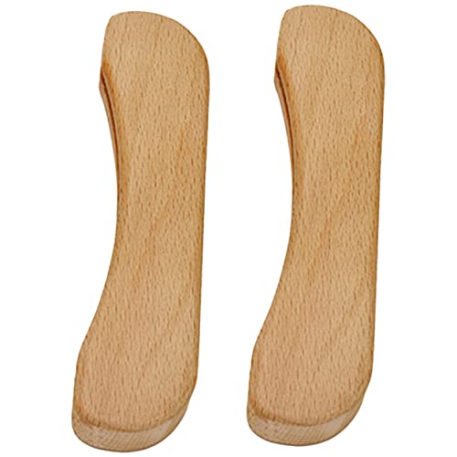 Amosfun 2St Camping Pfannengriff Wok-Griffabdeckung Bratpfanne Ersatzgriff für Pfannen Siebträger küchenmaschiene kochgeschirr hitzebeständige Pfannengriffabdeckung Topfgriffabdeckung Holz von Amosfun
