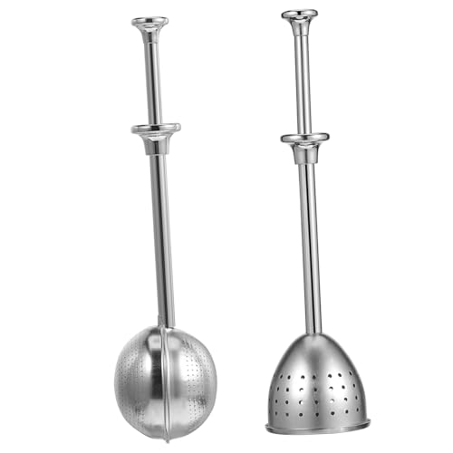 Amosfun 2er Set Teesiebe Aus Edelstahl Mit Langem Griff Teeball Und Konisches Teesieb Für Losen Tee Ideale Teefilter Für Teekannen Tassen Und Teeflaschen Amosfun 2er Set Teesiebe Aus Edelstahl Mit Langem Griff Teeball Und Konisches Teesieb Für Losen Tee Ideale Teefilter Für Teekannen Tassen Und Teeflaschen von Amosfun