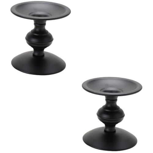 Amosfun 2st Leuchter Dekorativer Kerzenständer Duftkerze Schwarzes Hausdekorationen Für Zu Hause Schwarze Hochzeitsdeko Eleganter Kerzenständer Alte Kerze Eisen Kerzenhalter Mode von Amosfun