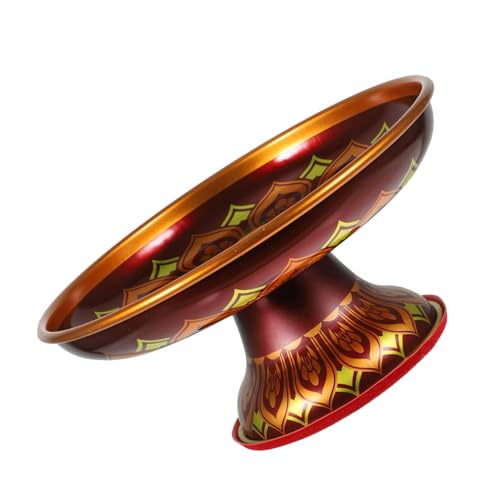 Amosfun 3 STK Obst Platte hingabe The offering Opfergabe Buddhistische Platte Servierteller Cupcake-Ständer Cookie-Kuchen-Pfanne Schläfentablett Buddha-Speisetablett Weißblech rot von Amosfun