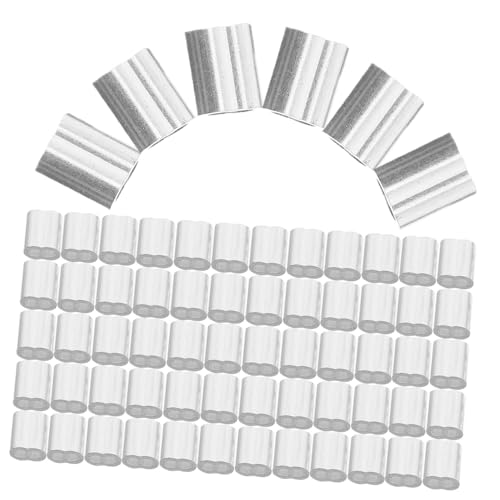 Amosfun 3 Sätze Aluminium Crimp Kabelklemmen Für Stahlseil Doppelloch Förmig Für Drahtseile Einfach Zu Verwenden Für Hundeleinen Und Silber 200 Stück * 3 von Amosfun