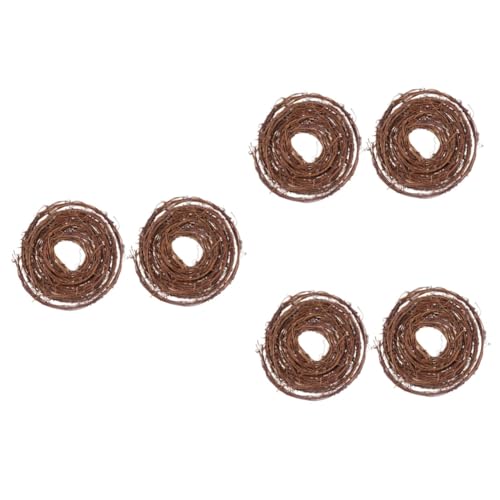 Amosfun 3 Sätze Rattan Dekoration Schlafzimmer Weihnachtsdeko Unikal Gefärten Weinrebenkranz Selber Machen Kranz Aufhänger Winterde Natürliche Zweiggirlande DIY-Rebe Coffee 2 Stück * 3 von Amosfun