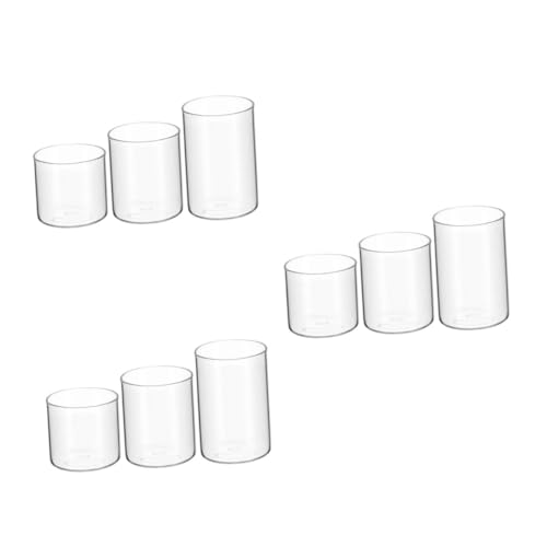 Amosfun 3 Sätze Teelichthalter Transparent Aromatherapie Kerzenbecher DIY Kerzenbehälter Für Hochzeiten Partys Und Wohnzimmerdekoration Hitzebeständig Und Langlebig 3 Stück * 3 von Amosfun