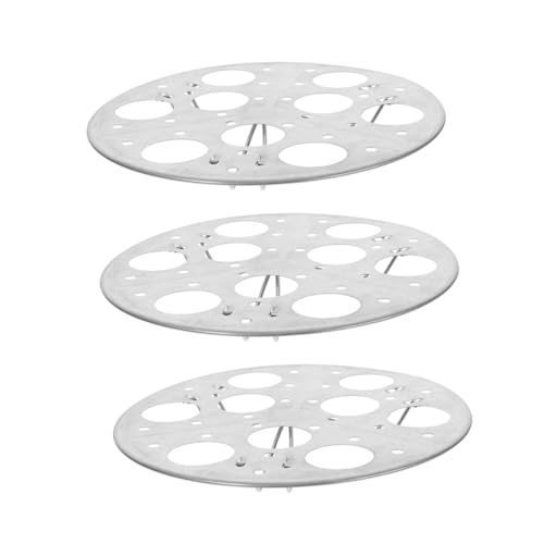 Amosfun 3 Stück Eierdampfer Mehrzweck-dämpftablett Dampfender Eierhalter Dampfkochgestell Dampf-eierständer Aus Metall Eier-dämpftablett Für Den Täglichen Gebrauch Edelstahl 316 Silber von Amosfun