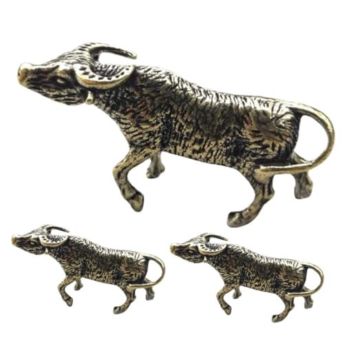 Amosfun 3 Stück Teiliges Messing Ochsen Set Vintage Stil Robuste Desktop Figur Chinesisches Ox Deko für Zuhause Büro Feng Shui Amosfun 3 Stück Teiliges Messing Ochsen Set Vintage Stil Robuste Desktop Figur Chinesisches Ox Deko für Zuhause Büro Feng Shui von Amosfun