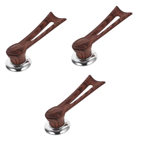 Amosfun 3 Stück Topfdeckelgriff Holzoptik Universeller Deckelknopf für Töpfe zu Installierender Topfdeckel Halter Hitzebeständig Stilvolles Küchendesign von Amosfun