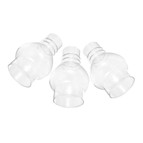 Amosfun 3 Stück Vintage Glas-öllampen-schirm Windgeschützt Klarglas Ersatz für Petroleumlaternen Stabiles Flammenlicht Outdoor Camping Beleuchtung von Amosfun