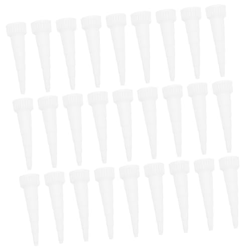 Amosfun 30 Stück Flaschenklebermund verzichten Kleberspitzenverlängerung Nadelspitze für Kleberflasche Flaschenabdeckungen Flaschenverschlüsse kleben Kleberflaschen -Topper Weiß von Amosfun