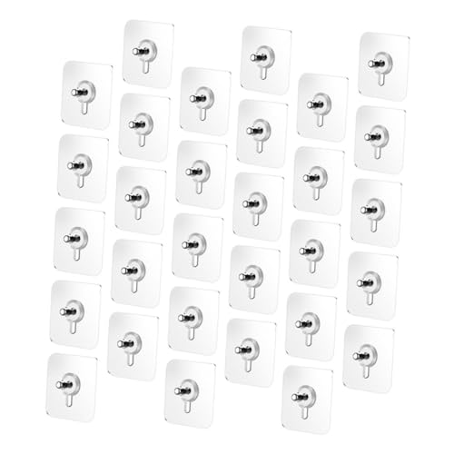 Amosfun 30 Stück Klebehaken Schraubenfreie Wandaufhänger Selbstklebende Haken für Küche Badezimmer Bilderrahmen Stark Belastbar Einfach zu Verwenden Transparent ohne Bohren Amosfun 30 Stück Klebehaken Schraubenfreie Wandaufhänger Selbstklebende Haken für Küche Badezimmer Bilderrahmen Stark Belastbar Einfach zu Verwenden Transparent ohne Bohren von Amosfun