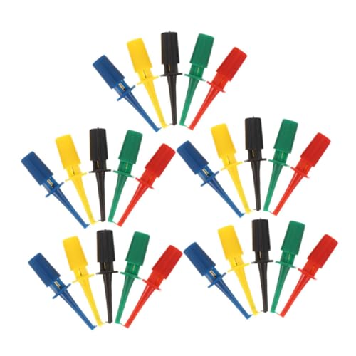 Amosfun 30 Stück Teiliges Multimeter Test Haken Clips Bunte Mini Testsonden mit Rundem Kopf Langlebig für Elektronische Prüfungen Breadboard und Komponenten Sicher Prüfen Amosfun 30 Stück Teiliges Multimeter Test Haken Clips Bunte Mini Testsonden mit Rundem Kopf Langlebig für Elektronische Prüfungen Breadboard und Komponenten Sicher Prüfen von Amosfun