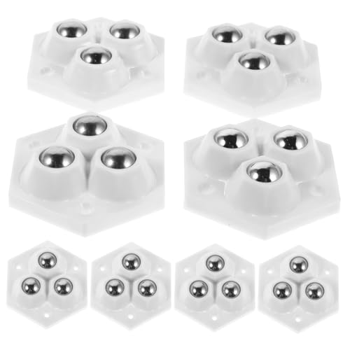 Amosfun 32 Stück Teiliges Kleine Lenkrollen mit Lager Geräuschlose Selbstklebende Möbelrollen für Waschmaschinen Öfen Kühlschränke Hohe Tragfähigkeit Verschleißfest Einfache Montage ohne von Amosfun