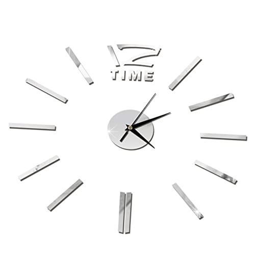 Amosfun Leise Wanduhr Mit Spiegel – Große Moderne Dekorative Uhr Für Das Wohnzimmer Im Homeoffice von Amosfun