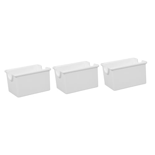 Amosfun 3er-Box Aufbewahrungsbox Für Teebeutel Behälter Für Zuckertüten Organisatoren Von Teepaketen Behälter Für Kaffeestationen Kaffeestationsbehälter Acryl Weiß Wiederverwendbar von Amosfun