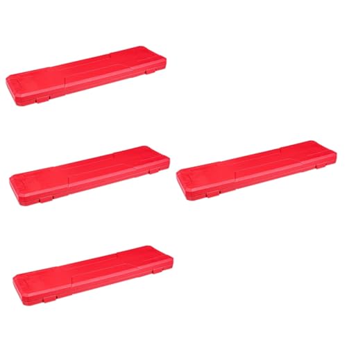 Amosfun 4 Stück Digitale Grafikplatte Box Lineal Container Messschieber-Linealhalter Aufbewahrungskoffer für den Bremssattel Kaliber Werkzeug Toolbox-Organizer Tool-Organizer Plastik rot von Amosfun