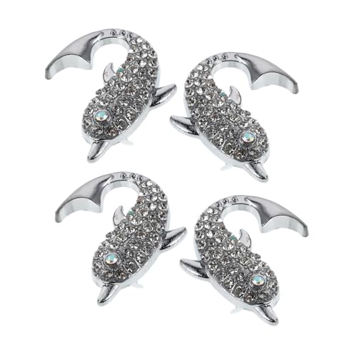 Amosfun 4 Stück Dolphin Schubladengriffe aus Langlebiger Legierung mit Kristallverzierung Einfache Einzellochmontage für Kinderzimmermöbel Kleiderschrank Schrank Silberfarbene Türgriffe Amosfun 4 Stück Dolphin Schubladengriffe aus Langlebiger Legierung mit Kristallverzierung Einfache Einzellochmontage für Kinderzimmermöbel Kleiderschrank Schrank Silberfarbene Türgriffe von Amosfun