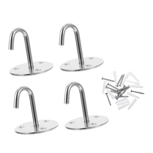 Amosfun 4 Stück Edelstahl-Deckenhaken mit Zubehör, kleine runde Deckenaufhänger für den Haushalt, Wandhalterung, Gipskarton-Knebelhaken für Anhängeraufbewahrung und Zuhause Amosfun 4 Stück Edelstahl-Deckenhaken mit Zubehör, kleine runde Deckenaufhänger für den Haushalt, Wandhalterung, Gipskarton-Knebelhaken für Anhängeraufbewahrung und Zuhause von Amosfun