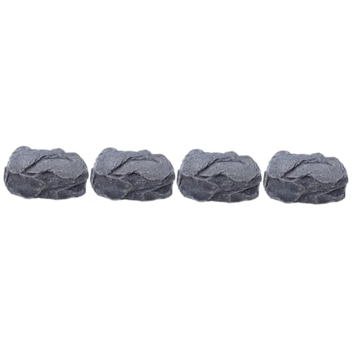 Amosfun 4 Stück Schlüsselkasten aus Stein Code Fake Rock Key Hider im Freien klein Rock-Schlüsselhalter gefälschter Stein versteck schlüsselstein Steinschlüssel versteckt Hideaway Harz von Amosfun