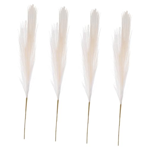 Amosfun 4 Stück Simuliertes Pampas-Schilfgras Blumenaufsätze für Tische Blumen zur Dekoration - groß Bauernhausdekor Hochzeitsmittelstücke für Tische Pan Zhibu Beige von Amosfun